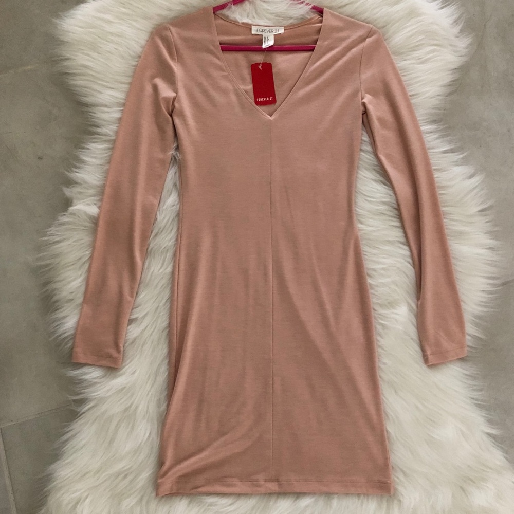 Long Sleeve Blush Dress, size small - Picture 1 of 3